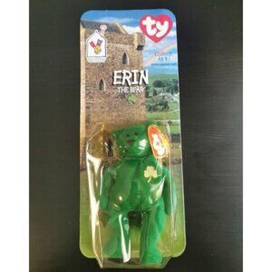 Vintage 1999 TY Beanie Baby Erin The Bear Plush Toy McDonald’s Sealed Rare Error